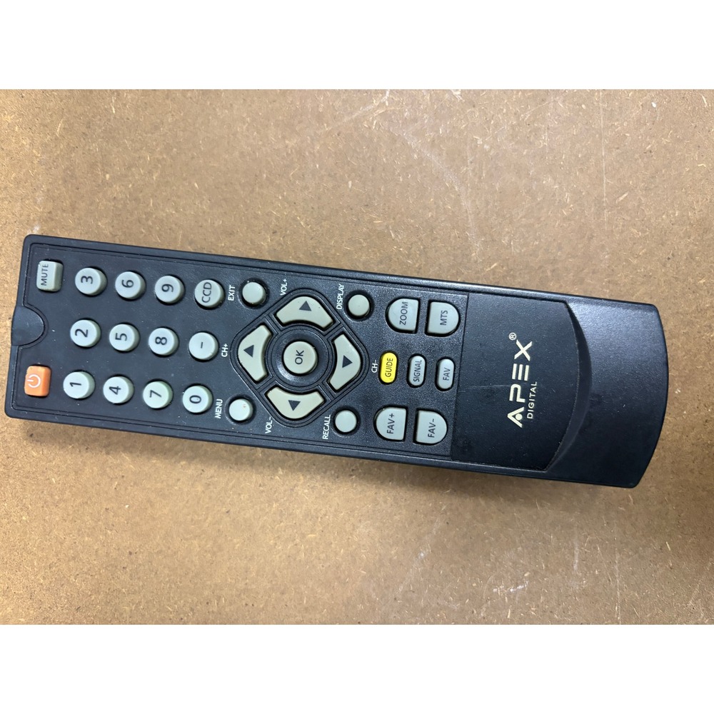 Apex Digital TV Remote Control Black Replacement Controller OEM